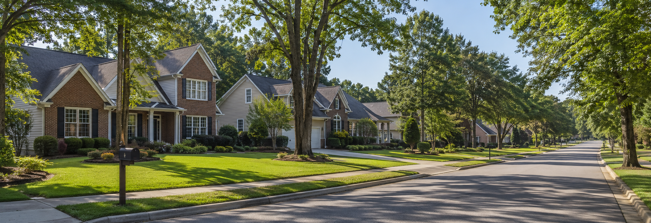 Residential neighborhood in Griffin GA, Spalding County