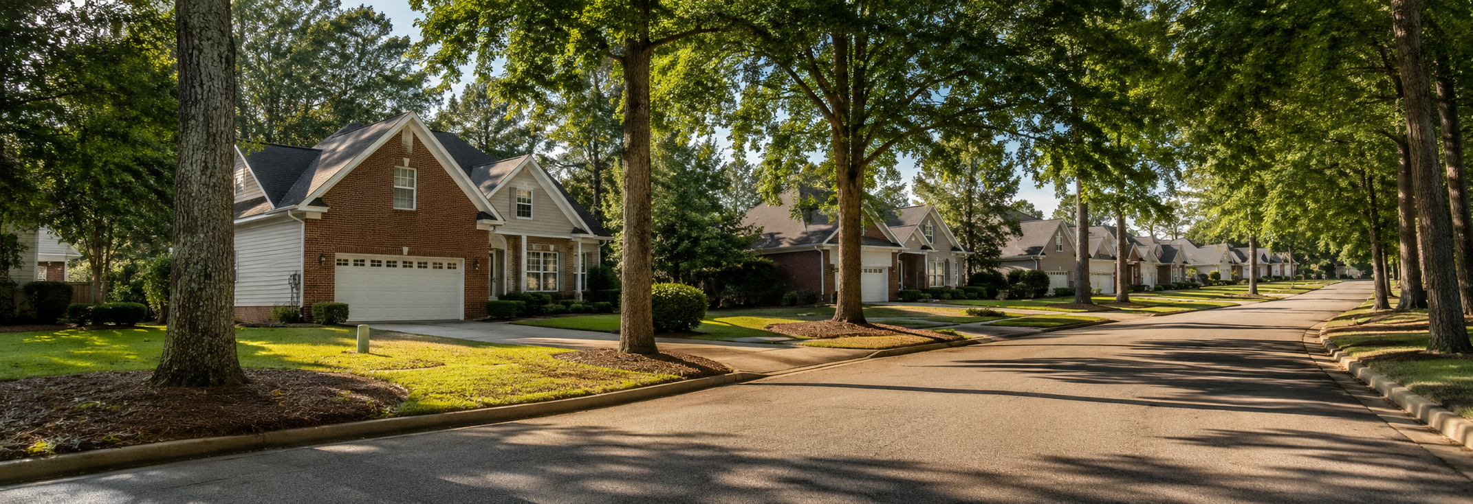 Residential neighborhood in Sharpsburg GA