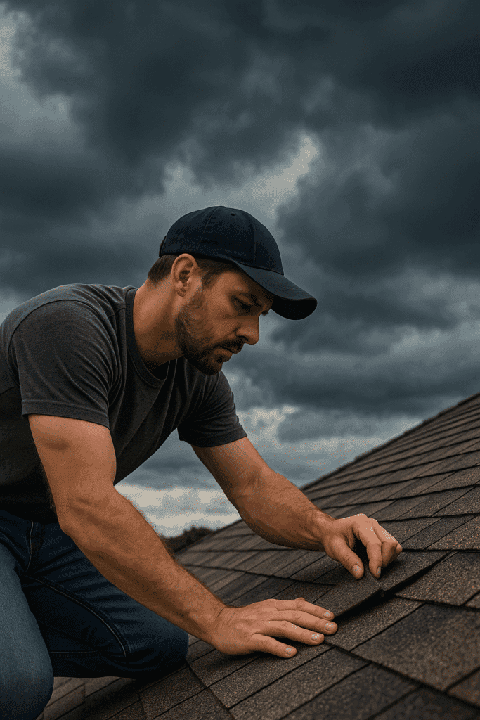 Roof inspection after storm damage in Peachtree City GA